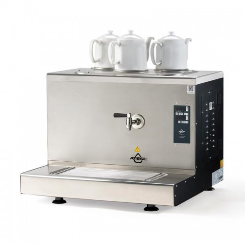 Ateşe Cappadocia Smart Plus 3 Demlikli Çay Kazanı, 30 L, Gaz+Elektrikli, Inox