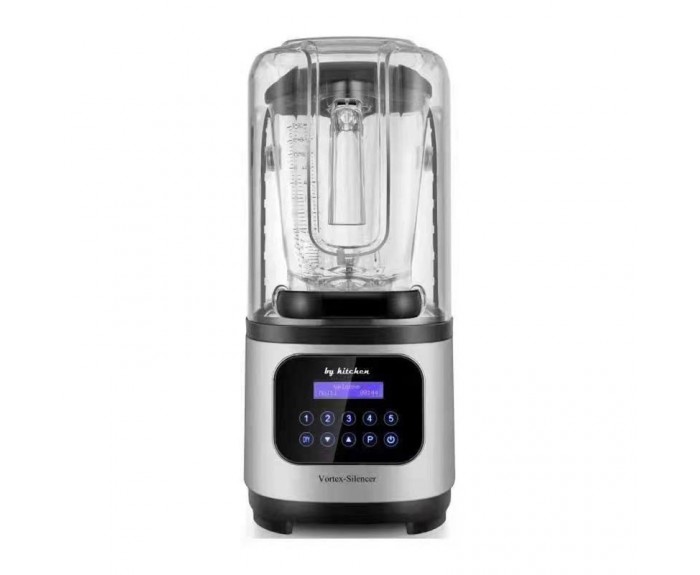 By Kitchen Vortex Silencer Gürültü Önleyici Kapaklı Dijital Bar Blender, 2 L, 1800 W, Gri