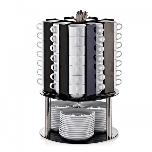 Biradlı GRV-FS-01 Tabaklı Döner Fincan Standı, 56 Fincan Kapasiteli