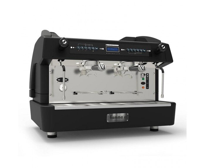 Fiamma Compass 2 Double Boiler Tall Cup Espresso Kahve Makinesi, 2 Gruplu, Siyah