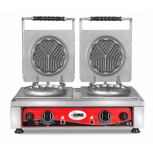 GMG KGW 21 S Çift Kapaklı, Çiçek Model Waffle Makinesi, Ø 17 x 1 cm x 2
