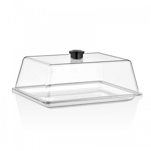 GastroPlast Polikarbonat Fanus, 20x26 cm, Siyah Kulplu