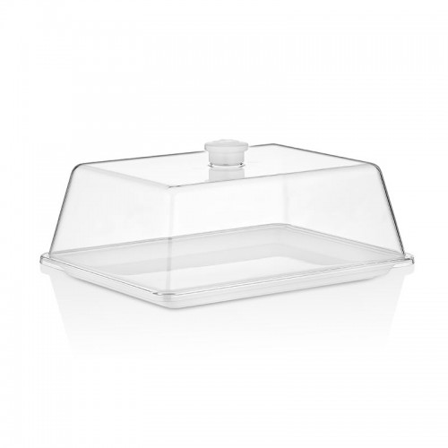 GastroPlast Polikarbonat Fanus Tepsisi, 20x26 cm, Beyaz