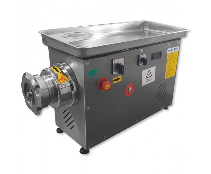 Mateka ESG 42T No:42 Et Kıyma Makinesi, Inox Kafalı, Soğutuculu, Paslanmaz, 400V