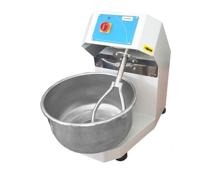 Mateka HYM 430KM Hamur Yoğurma Makinesi, 20 kg, 220V (Kazan üst kapağı, düğmeli, 30 dakika zaman saati, acil stop)