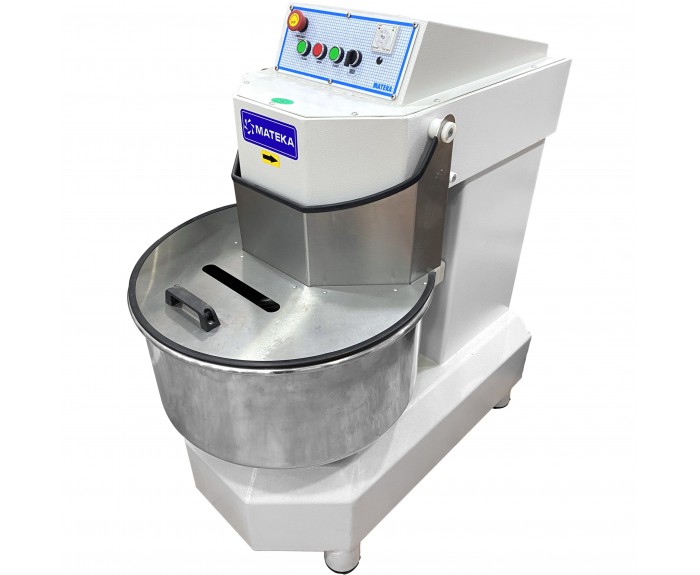 Mateka SPK 600T Spiral Hamur Mikseri 400V, 60kg (Çift Motorlu, Zaman Saati,  Acil Stop, Siviç)