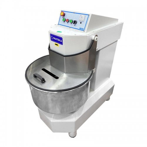 Mateka SPK 900T Spiral Hamur Yoğurma Mikseri, Kasnaklı, 200 kg, 400V (Çift Motorlu, Zaman Saati, Acil Stop, Siviç)