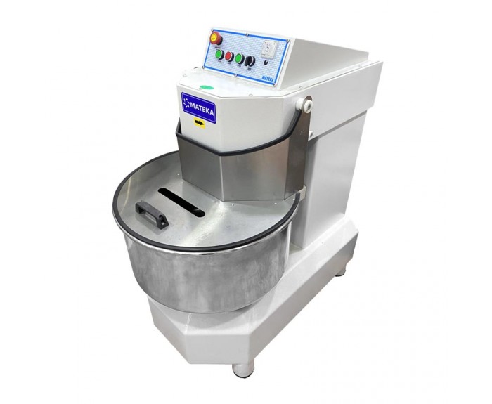 Mateka SPK 800T Spiral Hamur Yoğurma Mikseri, Kasnaklı, 130 kg, 400V (Çift Motorlu, Zaman Saati, Acil Stop, Siviç)