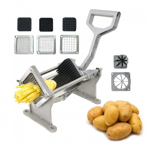 Mateka VC 1 Kollu Patates Dilimleme Makinesi, 3 Bıçak + Elma Dilim Bıçağı Dahil