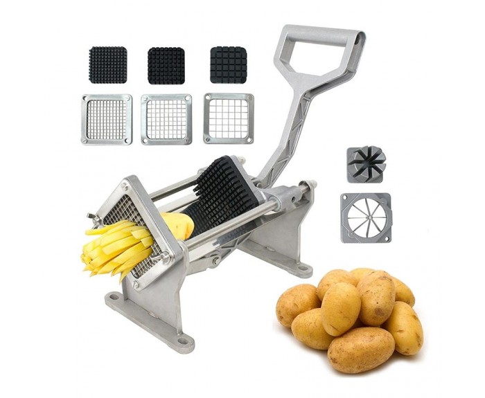 Mateka VC 1 Kollu Patates Dilimleme Makinesi, 3 Bıçak + Elma Dilim Bıçağı Dahil