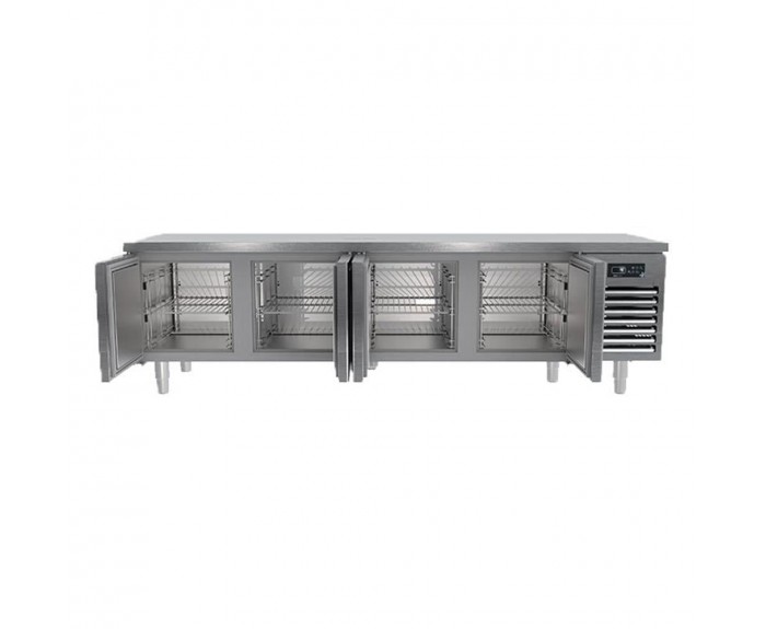 Portabianco CAK-4N60 Cihaz Altı Kısa Buzdolabı, Dört Kapılı, 300 Litre, 220*60*60 cm