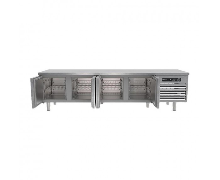 Portabianco CAU-4D60 Cihaz Altı Uzun Derin Dondurucu, Dört Kapılı, 300 Litre, 240*60*60 cm