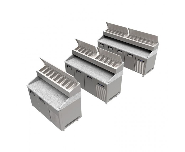 Portabianco SBM-4N70-E Make-Up Buzdolabı, Mermer Tablalı, 4 Kapılı