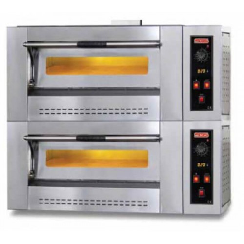 SGS PO Double 6G Gazlı Pizza Fırını, Çift Katlı, 6+6 Adet 30 cm Pizza Kapasiteli, 32000 W