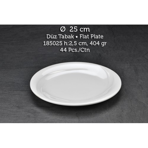 Tuva Thermo Melamin Wings 25 cm Düz Kırılmaz Tabak