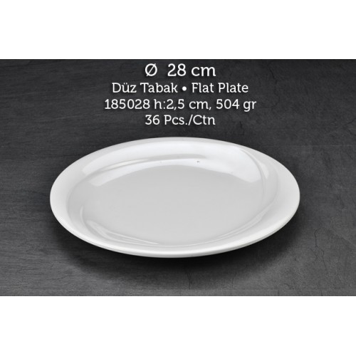 Tuva Thermo Melamin Wings 28 cm Düz Kırılmaz Tabak