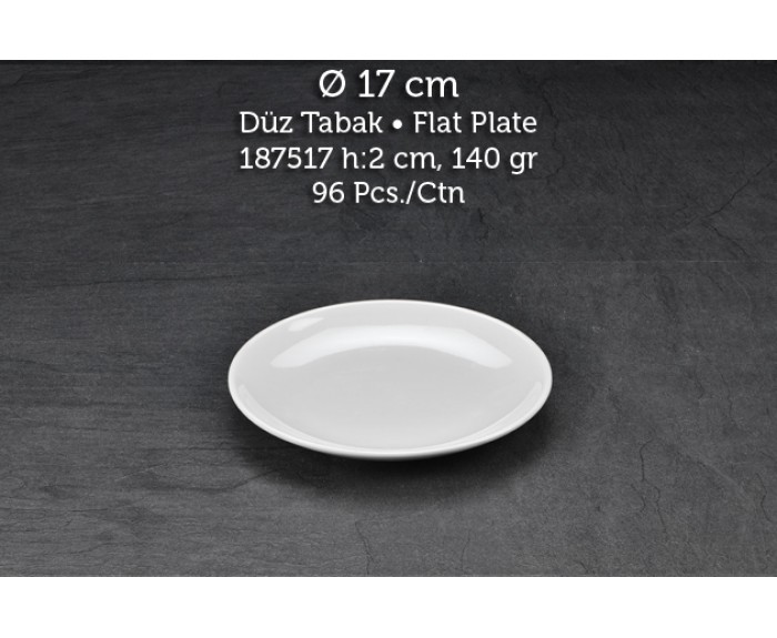 Tuva Thermo Melamin İnternational 17 cm Düz Kırılmaz Tabak