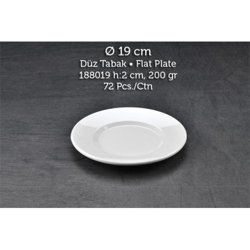 Tuva Thermo Melamin Classic 19 cm Düz Tabak