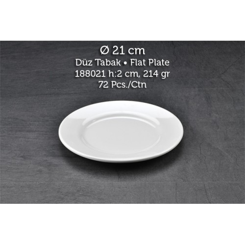 Tuva Thermo Melamin Classic 21 cm Düz Tabak