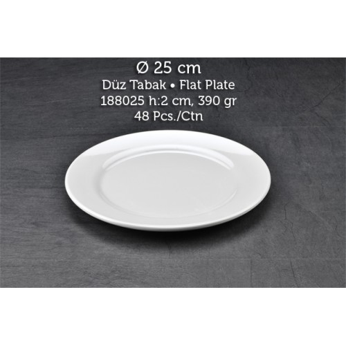 Tuva Thermo Melamin Classic 25 cm Düz Tabak
