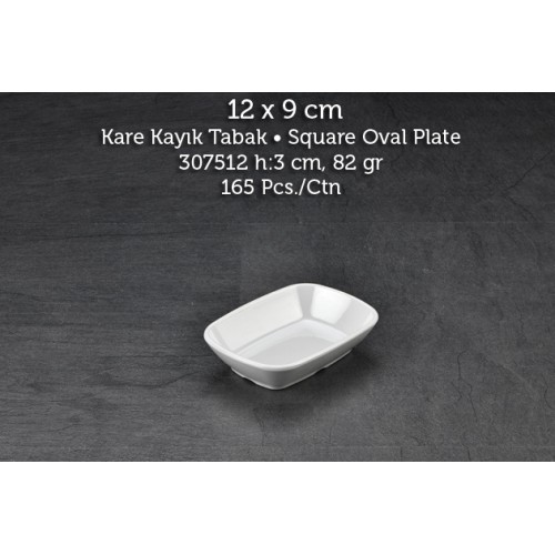 Tuva Thermo Melamin İnternational 12 cm Kare Kayık Kırılmaz Tabak