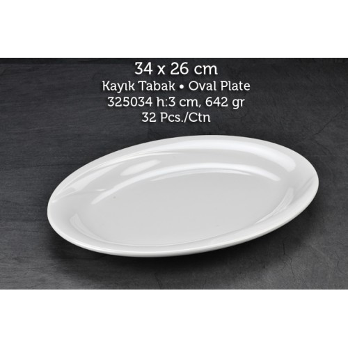 Tuva Thermo Melamin Wings 34 cm Kayık Kırılmaz Tabak