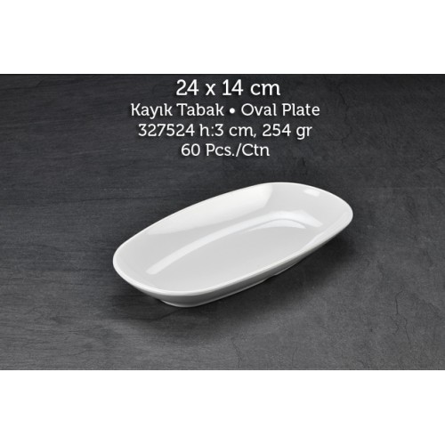 Tuva Thermo Melamin İnternational 24 cm Kayık Kırılmaz Tabak