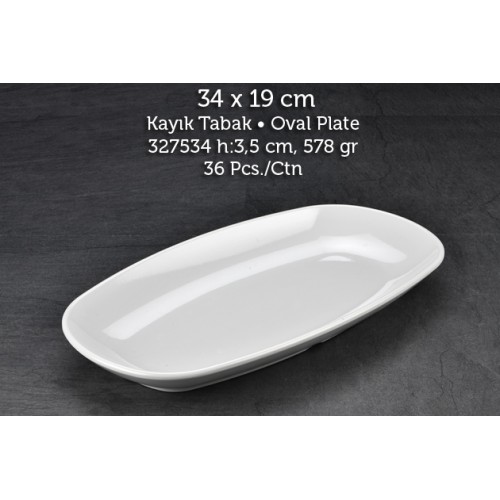 Tuva Thermo Melamin İnternational 34 cm Kayık Kırılmaz Tabak