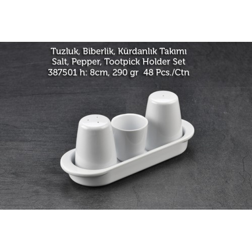 Tuva Thermo Melamin Tuzluk,Biberlik,Kürdanlık Takımı
