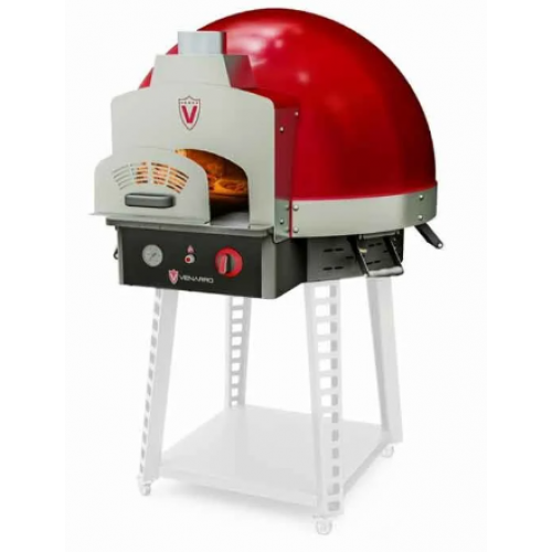 Venarro DYK-60-O Taş Tabanlı Odunlu Pizza Fırını, Kırmızı, 60x60 cm