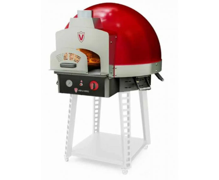 Venarro DYK-60-O Taş Tabanlı Odunlu Pizza Fırını, Kırmızı, 60x60 cm