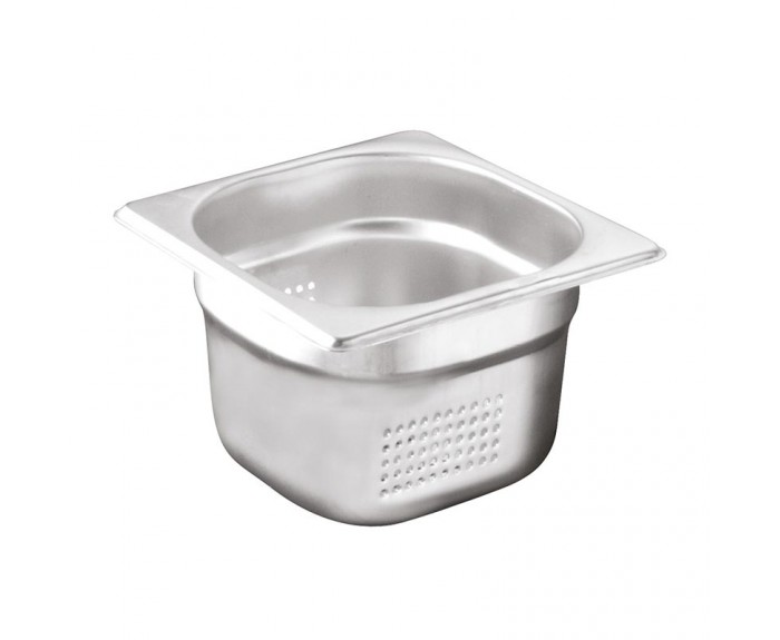 Öztiryakiler Delikli Gastronorm Küvet, Standart, GN 1/6, 17.6x16.2x6.5