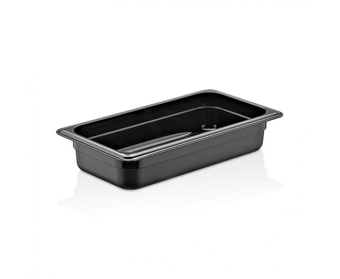 GastroPlast GN 1/2-65 mm Gn Pc Şeffaf Küvetler GNP-1265 Siyah