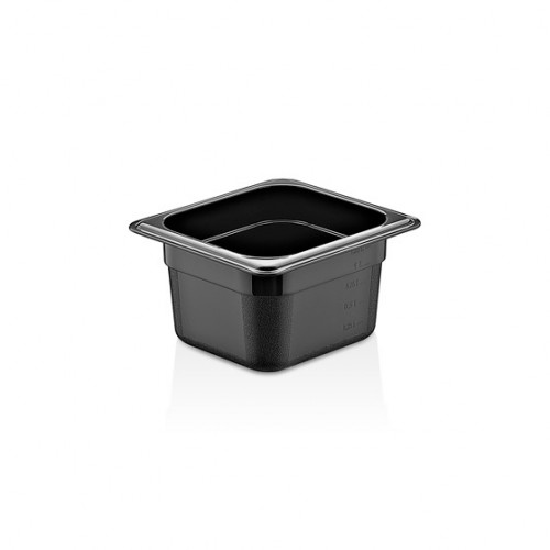 GastroPlast GN 1/6-100 mm Gn Pc Şeffaf Küvet GNP-16100 Siyah