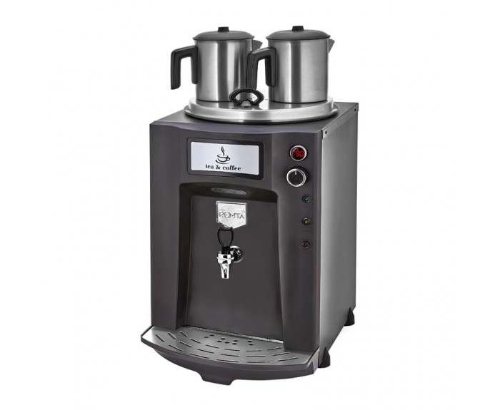 Remta DE11P Premium Jumbo Çay Makinesi, 2 Demlikli,Siyah