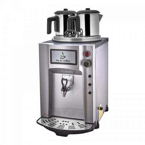 Remta DE12P Premium Jumbo Çay Makinesi, 2 Demlikli,Gri