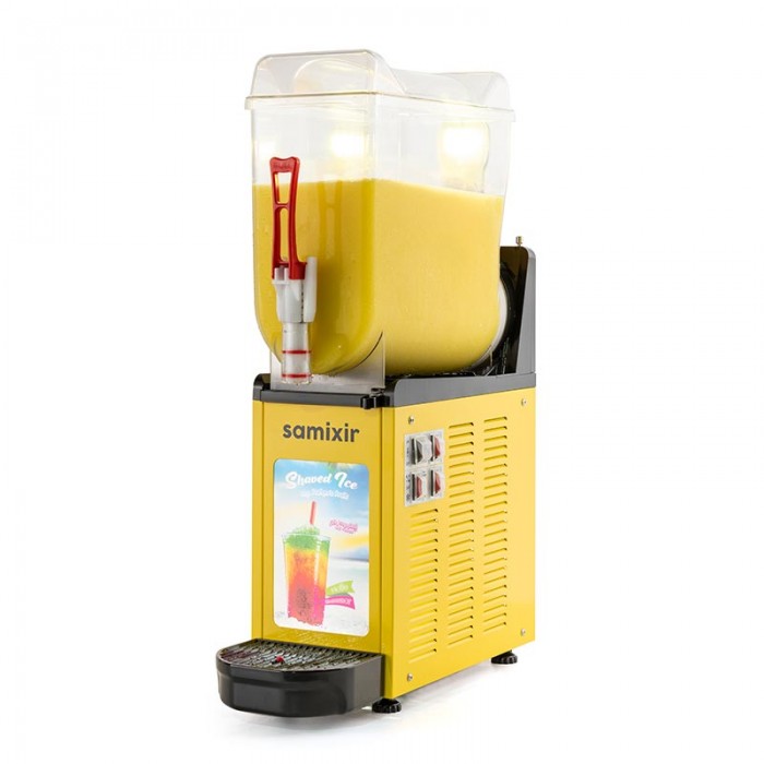 Samixir SLUSH12 Allure Ice Slush Granita Milkshake Soğuk Meyve Suyu Dispenseri, 12 L, Sarı