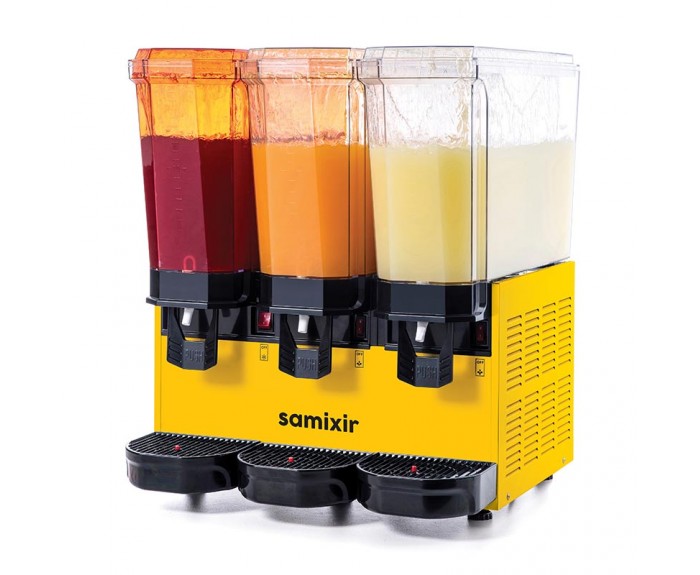 Samixir 60.SSSY Triple Klasik Fıskiyeli Soğuk İçecek Dispenseri, 20+20+20 L, Sarı
