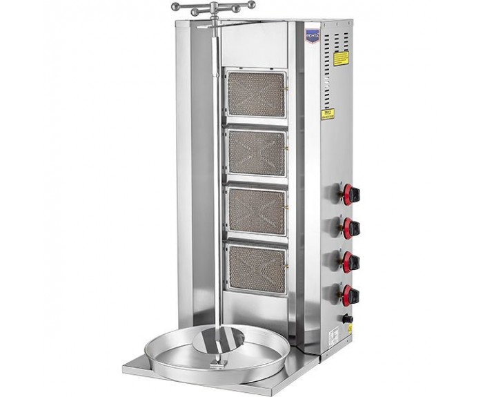Remta D08 Motorsuz Döner Ocağı, 4 Radyanlı, LPG