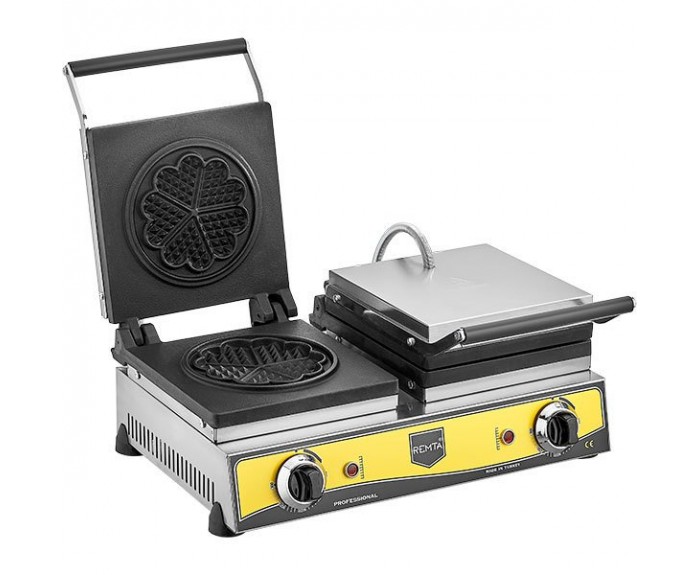 Remta W15 Çiçek Model Waffle Makinesi, 21 cm, Elektrikli
